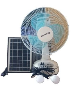 Rechargeable Table Fan With Solar Panel